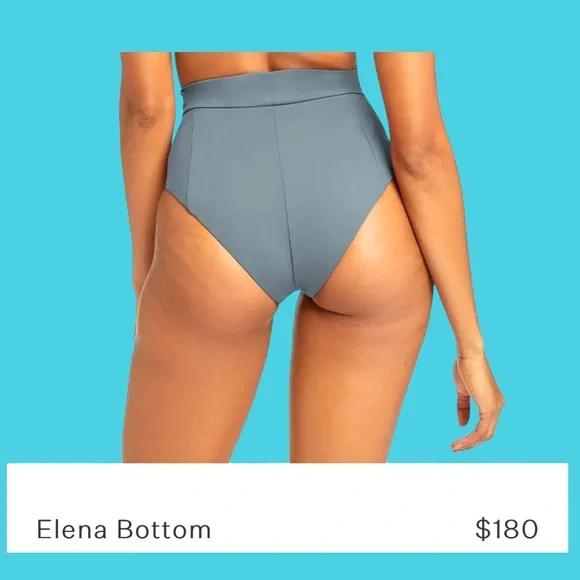 NWT Vitamin A Elena High Rise bikini bottoms in royal blue. Size 4/XS 👙☀️👒 - Picture 9 of 9